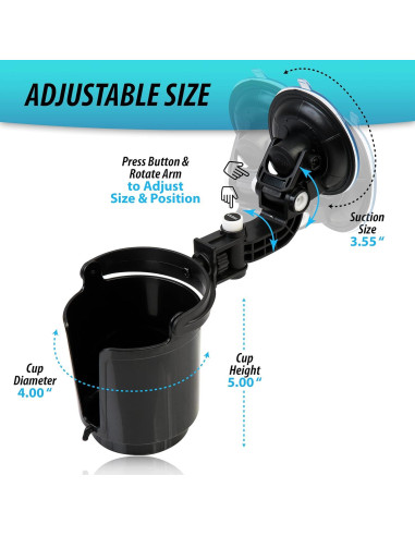 Soporte de bebida plegable ZONETECH GA0038 - Paquete de 2