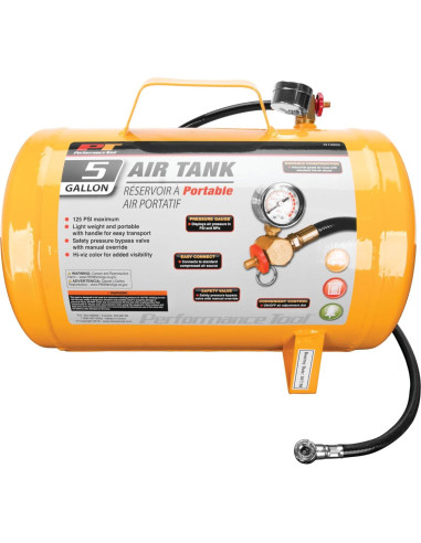 Tanque de Aire Portátil Performance Tool W10005 19L Amarillo