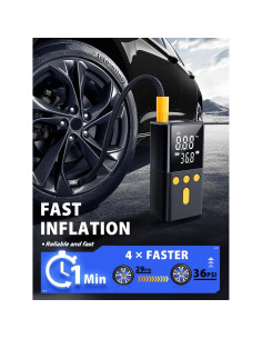 Inflador de Neumáticos Portátil BAIPENY 150 PSI con Manómetro 2