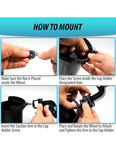 Soporte de bebida plegable ZONETECH GA0038 - Paquete de 2