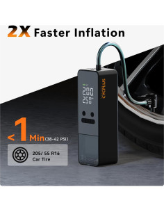 CYCPLUS Inflador de Neumáticos Portátil AL3 150PSI con Medidor Digital 2