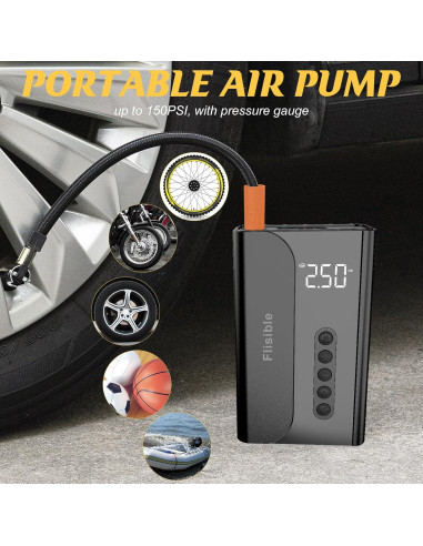 Arrancador de Salto Portátil Flisible 2000A con Compresor 150PSI