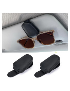 Soportes para Gafas de Sol Shering SH2P - 2 Pack de Cuero Negro
