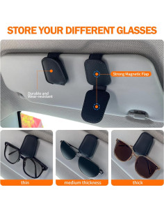 Soportes para Gafas de Sol Shering SH2P - 2 Pack de Cuero Negro 2