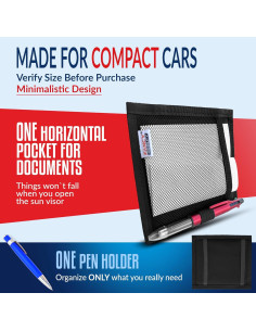 Organizador de Visera de Auto Fancy Mobility MVO-B-001 Negro 2