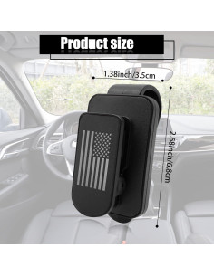 Soporte para Gafas de Coche Stymart Clip Multifuncional Negro 2