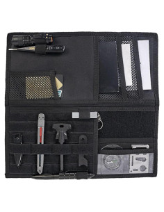 Organizador de Visera Solar Táctico ZIMISI para Automóvil Negro