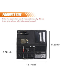 Organizador de Visera Solar Táctico ZIMISI para Automóvil Negro 2