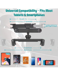 Soporte Ajustable para Tablet y Teléfono en Reposacabezas Osmiumgroup 2