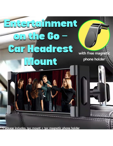 Soporte Ajustable para Tablet y Teléfono en Reposacabezas Osmiumgroup