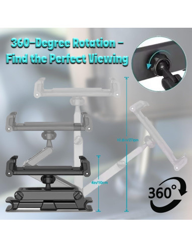 Soporte Ajustable para Tablet y Teléfono en Reposacabezas Osmiumgroup