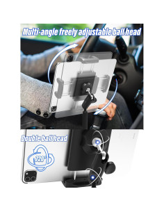 Soporte para Tablet en Portavasos Coche LYFICCS 4.7-12.9" 2