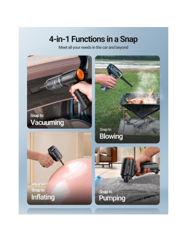 Aspiradora de Coche Inalámbrica SEALIGHT X2PM 150W Compacta