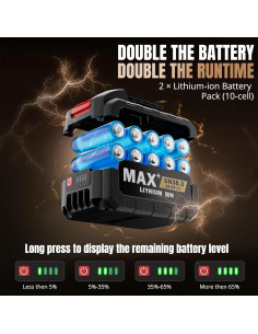 Aspiradora de Coche Bebuy LWT005 Inalámbrica 28000Pa 4 en 1 2