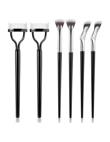 6 Piezas Pinceles de Abanico para Pestañas DIVINA VITAE