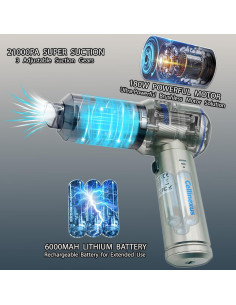 Aspiradora de Coche Cellinexus Inalámbrica 180W 21000Pa 4-en-1 2