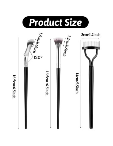 6 Piezas Pinceles de Abanico para Pestañas DIVINA VITAE