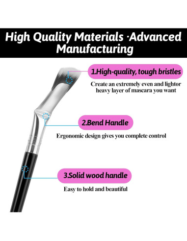 6 Piezas Pinceles de Abanico para Pestañas DIVINA VITAE