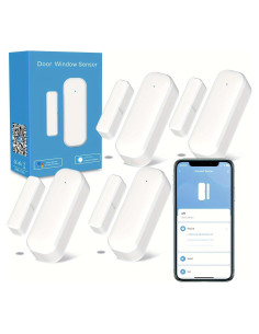 Paquete de 4 Sensores de Puerta WiFi XFOX para Seguridad