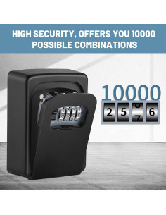 Caja de Llave de Seguridad AMMIY Montada en Pared 5 Llaves 2