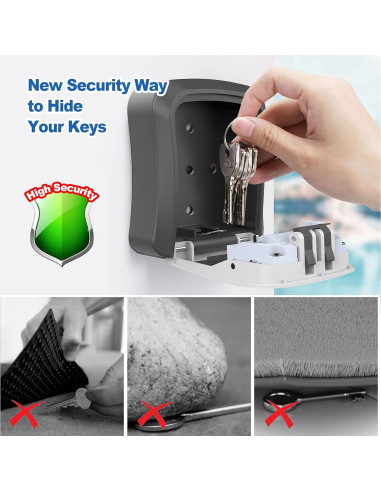 Caja de Llave Vazioyar con Cerradura de Combinación 4 Dígitos