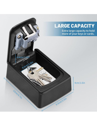 Caja de Llave de Seguridad AMMIY Montada en Pared 5 Llaves