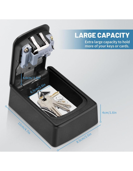 Caja de Llave de Seguridad AMMIY Montada en Pared 5 Llaves