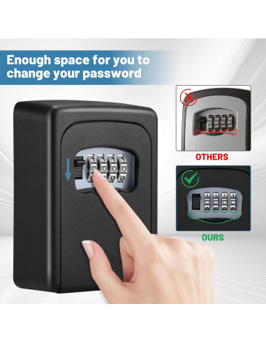 Caja de Llave de Seguridad AMMIY Montada en Pared 5 Llaves