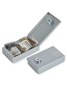 Caja Fuerte Portátil Meudid para Jugadores - Metal Plata