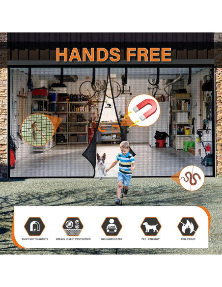 Pantalla Magnética para Garaje Mdavo 4.88x2.13m Cierre Fuerte