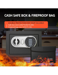 Caja Fuerte Pequeña Goldenkey a Prueba de Fuego 0.23 Pies 2
