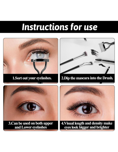 6 Piezas Pinceles de Abanico para Pestañas DIVINA VITAE