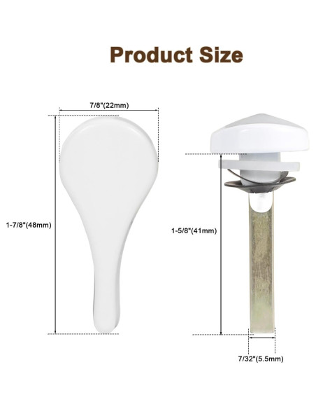 Pestillo deslizante Tobkuxk de metal blanco 3.49 cm