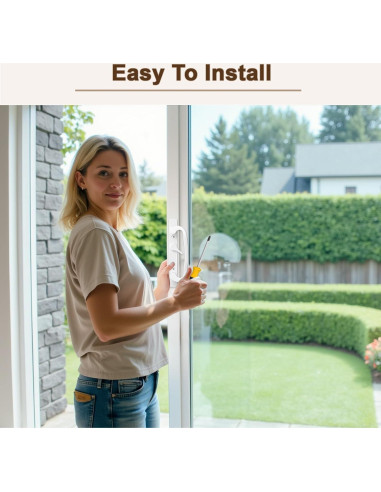 Pestillo deslizante Tobkuxk de metal blanco 3.49 cm