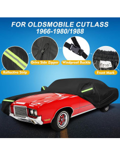 Funda de Coche Impermeable QUNSUNUS para Oldsmobile Cutlass 66-88 2
