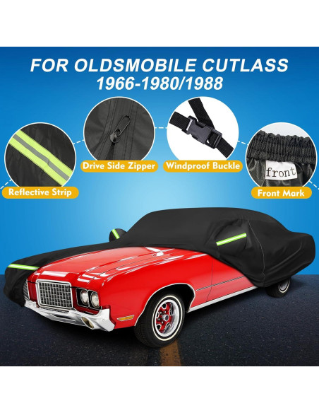 Funda de Coche Impermeable QUNSUNUS para Oldsmobile Cutlass 66-88