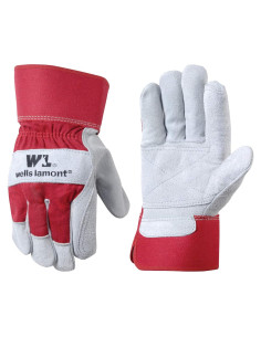 Guantes de Trabajo Wells Lamont 4050 Cuero Doble Palma Grande