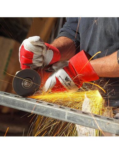 Guantes de Trabajo Wells Lamont 4050 Cuero Doble Palma Grande