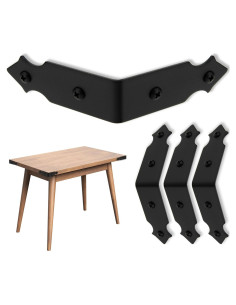 Protectores de Esquinas de Metal Negro KOXHERO 4 Unidades 8.89 cm