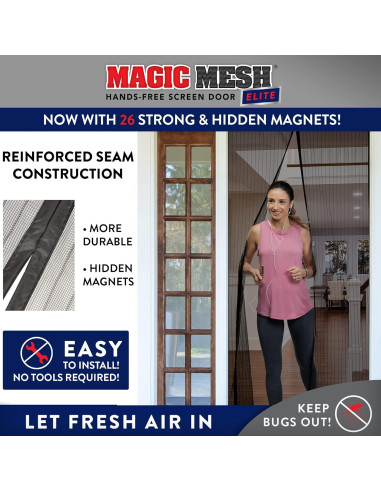 Magic Mesh Elite | Pantalla Magnética para Puerta 83x39cm
