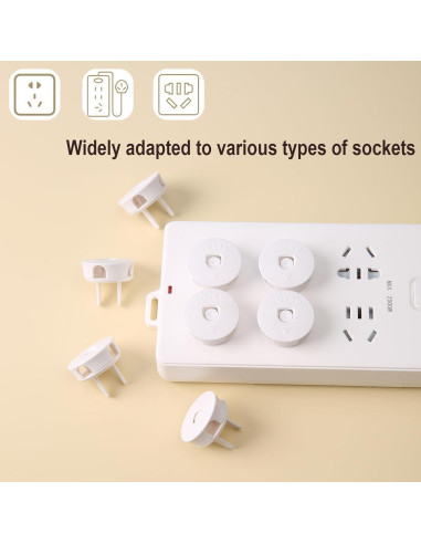 4 Pcs Cubiertas y Organizadores de Enchufes a Prueba de Niños
