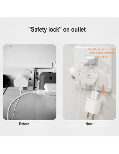 4 Pcs Cubiertas y Organizadores de Enchufes a Prueba de Niños