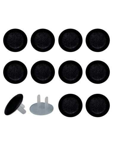 Cubiertas de Enchufe Negras a Prueba de Niños - 24 Piezas