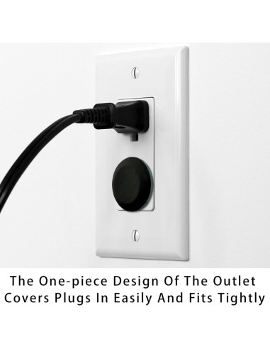 Cubiertas de Enchufe Negras a Prueba de Niños - 24 Piezas