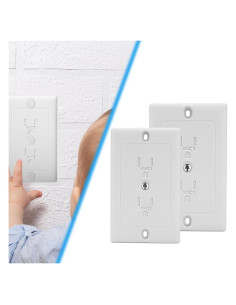 Cubiertas de Enchufe AQDEY para Bebés 2 Piezas Seguridad