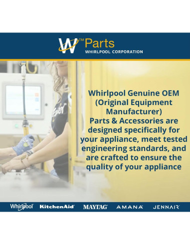 Bezel de Cerradura Tapa Lavadora Whirlpool W11643703 Blanco