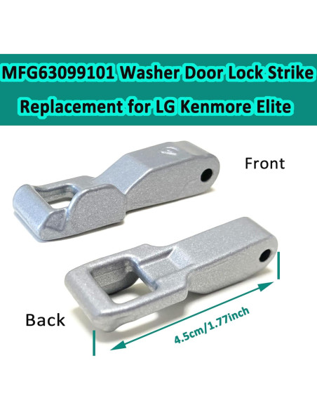 Cerrojo de puerta de lavadora MFG63099101 LG Kenmore Elite - Paquete de 2 Cerrojo de puerta de lavadora MFG63099101 LG Kenmore Elite - Paquete de 2
