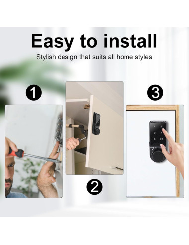 Cerradura Electrónica VDHU con Teclado Táctil para Gabinete