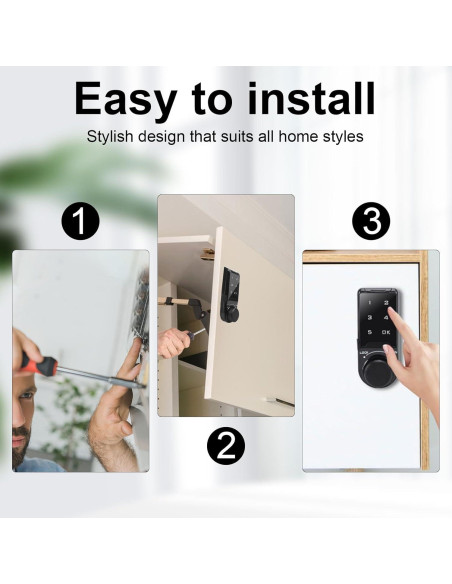 Cerradura Electrónica VDHU con Teclado Táctil para Gabinete