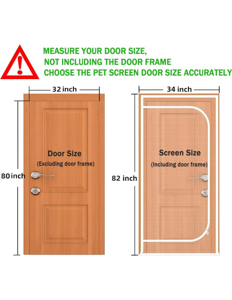 Puerta de Pantalla para Gatos QWR 32x80 cm Reforzada con Cremallera